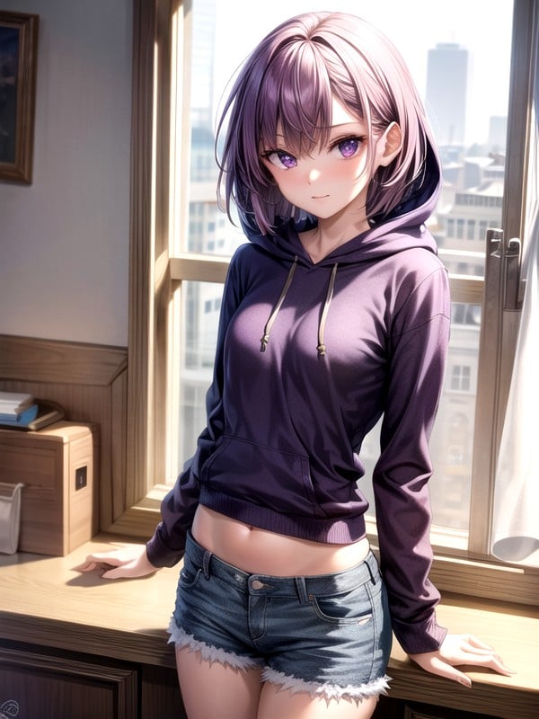 Car Purple Jeans Shorts Hentai Ai Porn