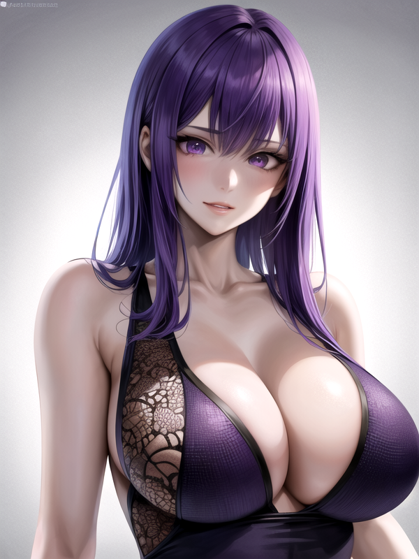 Easynegative Purple Eyes Elf Ears Purple Hair AI Porn Generator