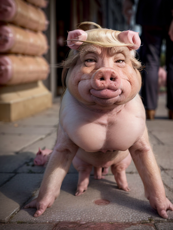 Waist Shot Donald Trump Pig Crawl Ai Porn