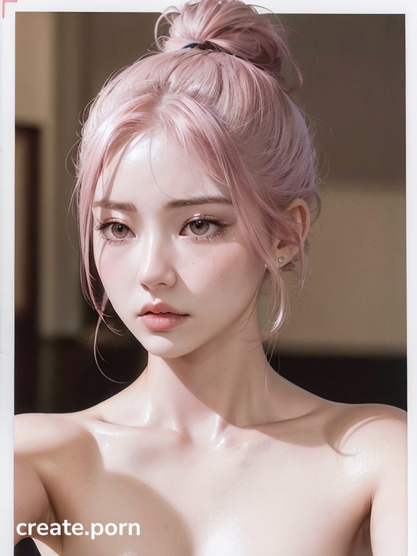 Crying Pink Eyes Pink Hair AI Porn