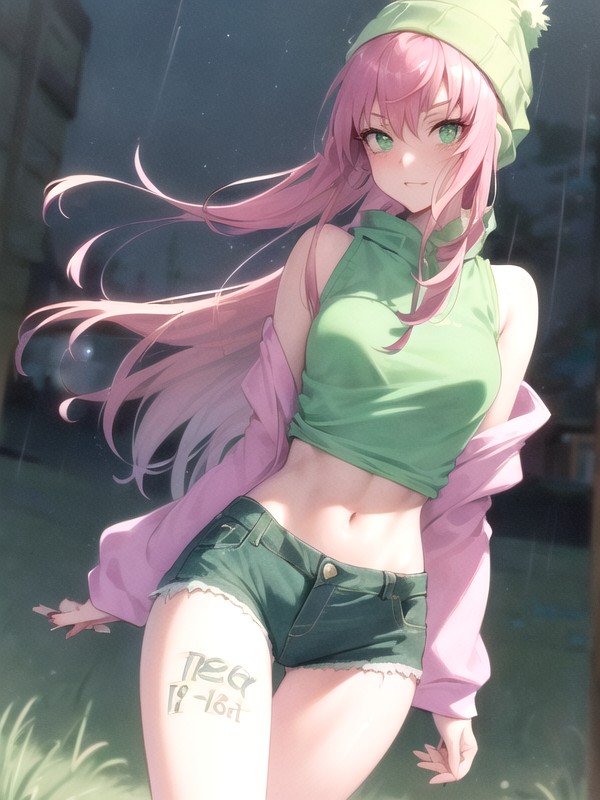 Green Eyes Beanie Green Clothing Hentai Ai Porn