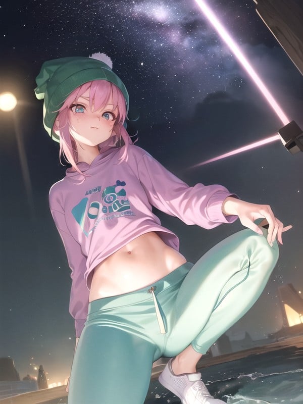 Pink Hair Yoga Pants Casual Hentai AI Porn