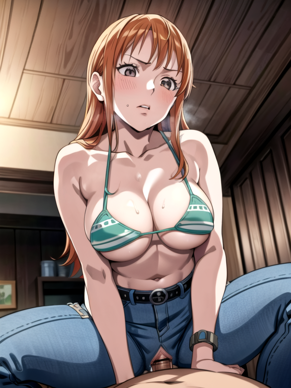 Screencap Nami Underboob Skinny AI Porn Generator