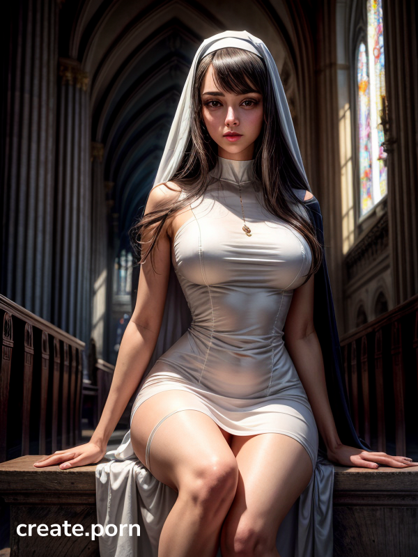 Spreaded Legs Black Hair Open Clothes Small Breast Nun Ai Porn