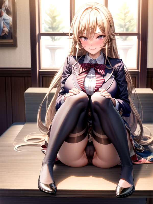 Ultra Detailed Supporting Ass Mischievous Smiling While Blushing