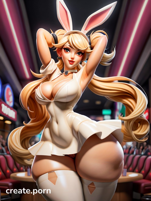 Waist Shot Cleavage Bunny Costume Hentai AI Porn