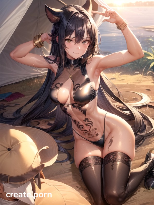 Ponytail Tent Wink AI Porn