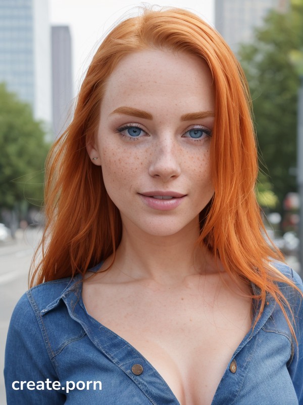 Scandinavian Ginger Blue Eyes AI Porn