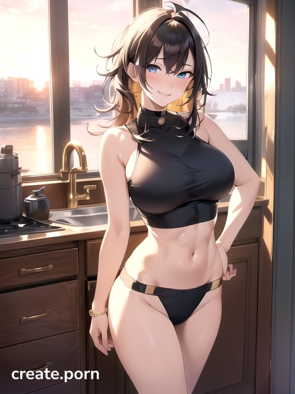 Kitchen Sfw Hands On Hips AI Porn