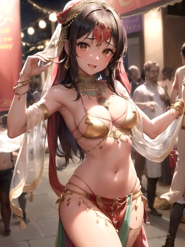 Bust Shot Carnival Belly Dancer AI Porn