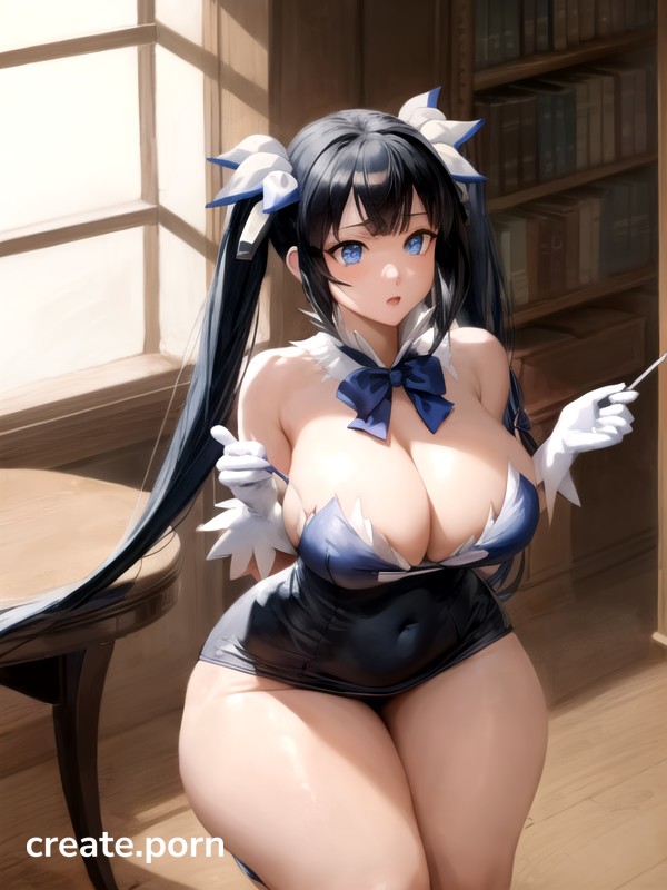 Living Room Hestia Danmachi Extremely Large Ass Hentai AI Porn