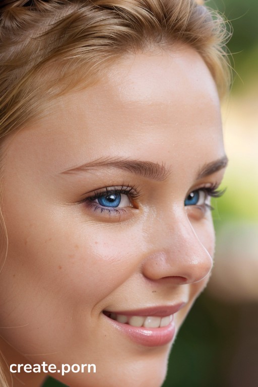 Close Up Hair Bun Happy Ai Porn