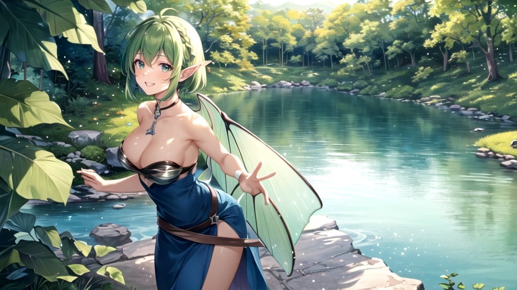 Grinning Character Titania Very Short Hair Ai Porn