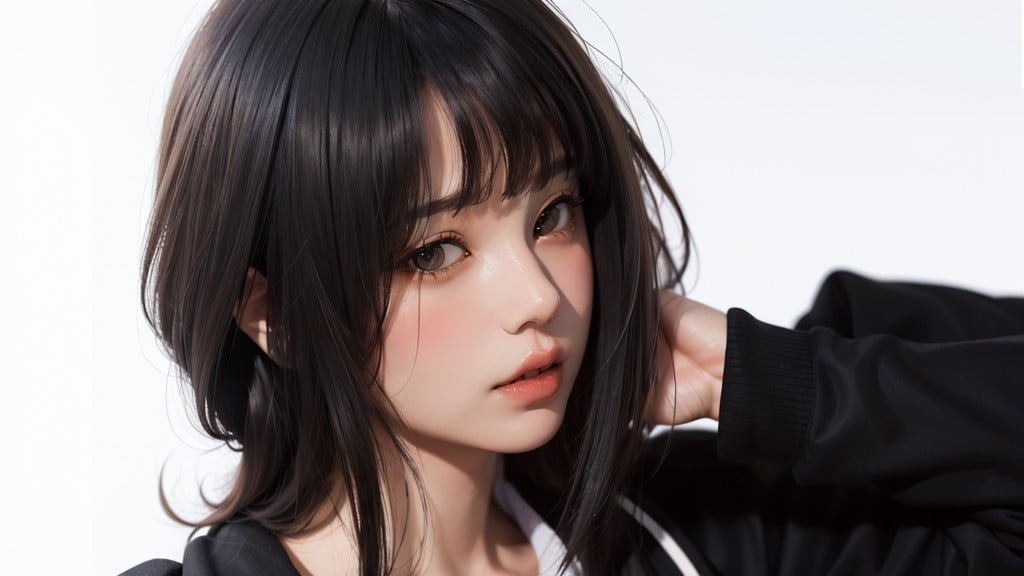 Stadium Jacket Standing Bangs Hentai AI Porn