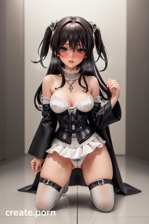 Goth Kneeling 3d AI Porn