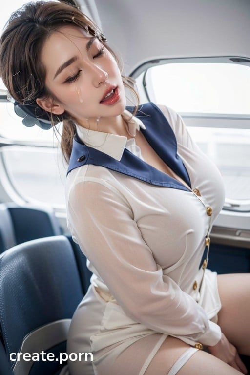 Flight Attendant Large Breast Full Body Ai Porn