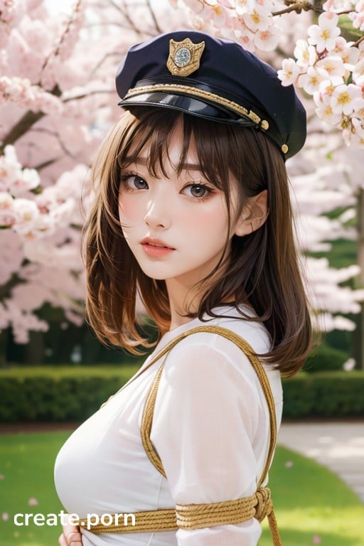 Police Costume Shibari Sakura Garden Hentai AI Porn