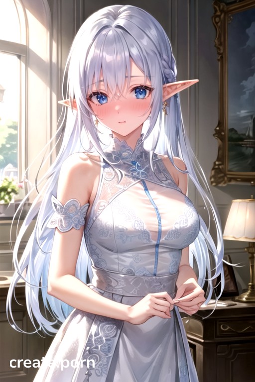 White Hair Blue Eyes Mansion Ai Porn