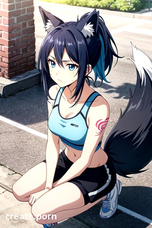 Tattoo On The Chest Beautiful Anime Woman Fox Tail Ai Porn