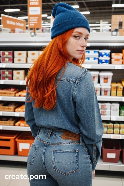 Jeans Beanie Ginger AI Porn