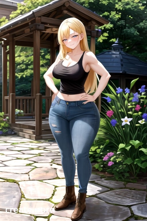 Gazebo Muscular Massive Breast AI Porn