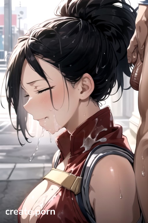 Cumshot Momo Yaoyorozu My Hero Academia Blow Job Rd Person