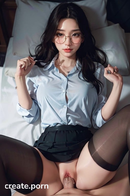 Nylon Stockings Missionary Glasses AI Porn