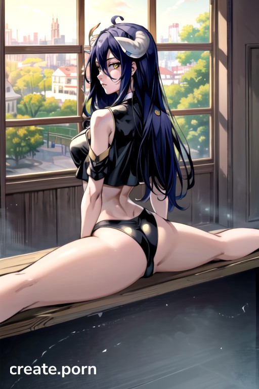 Comic Albedo Overlord Splits Rear View Hentai Ai Porn