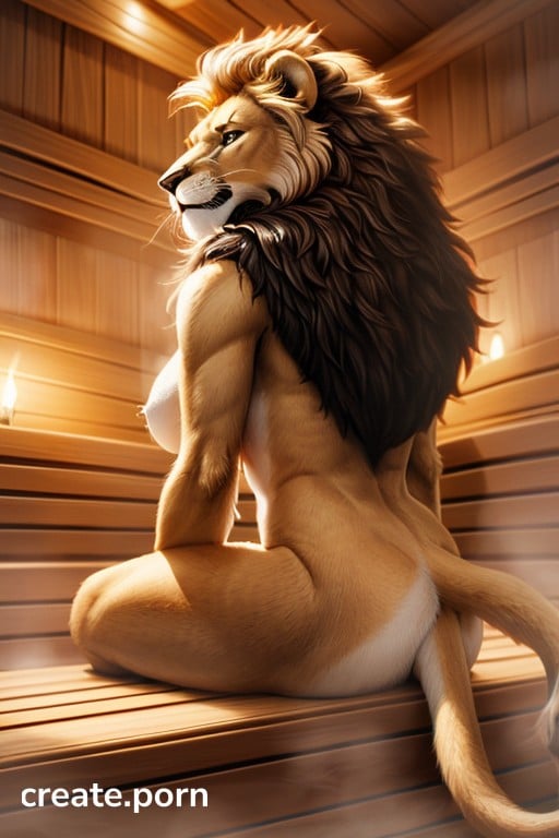 Sauna Lion Hentai AI Porn