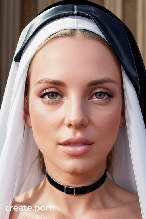 Nun Britney Spears Latex Suit AI Porn