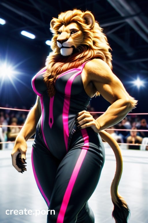 Wrestler 30 Lion AI Porn