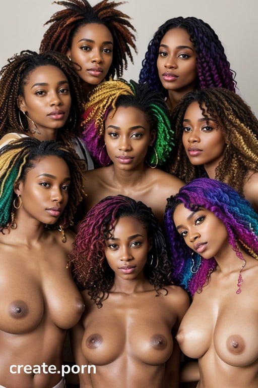 Multi Colored Hair Light Skin African Massive Breast Hentai Ai Porn