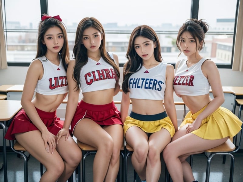 Skinny Harem Cheerleader Hentai AI Porn