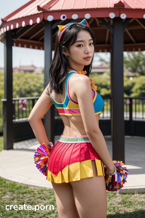 Gazebo Rear View Cheerleader Hentai AI Porn