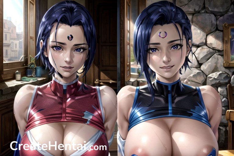 Fit Form Fitting Clothes Raven Teen Titans AI Porn