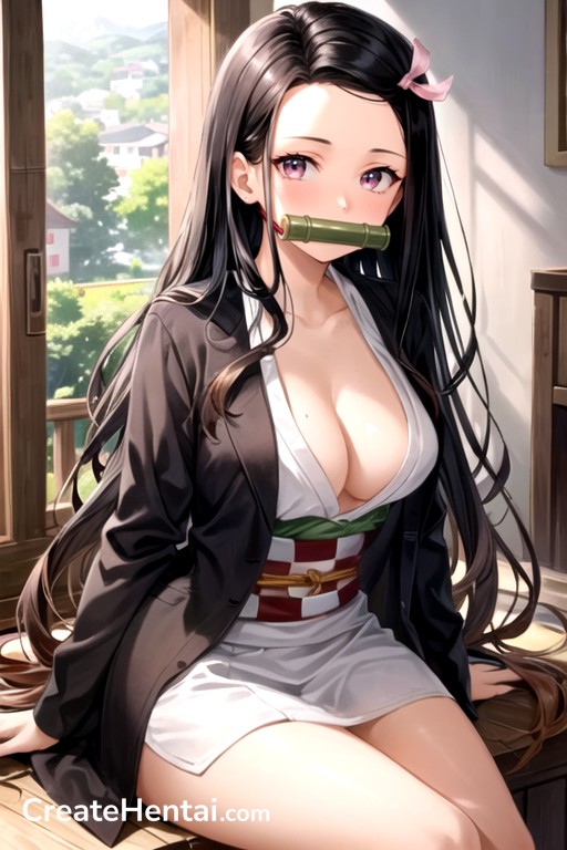 Fit Unbuttoned Nezuko Demon Slayer Ai Porn