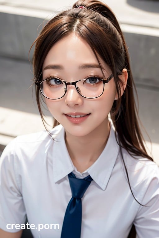 Glasses Cute Skinny AI Porn