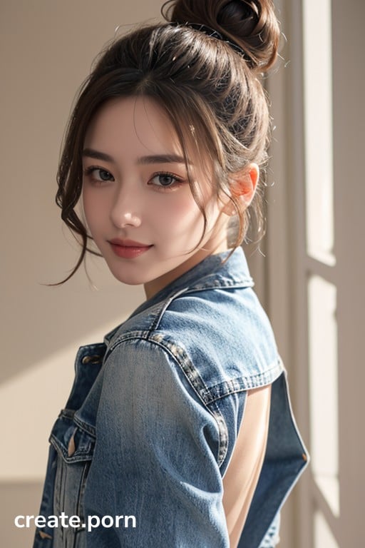 Cute Denim Jacket Standing Hentai Ai Porn