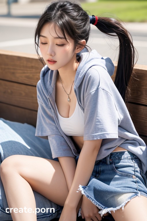 Casual Ponytail Sunny AI Porn