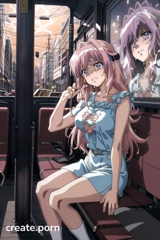 Temerosa Corpo Todo Ônibus Hentai IA pornografia