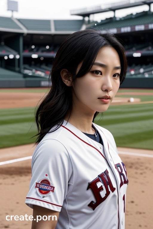 Baseball Stadium Korean Baseball Uniform AI Porn