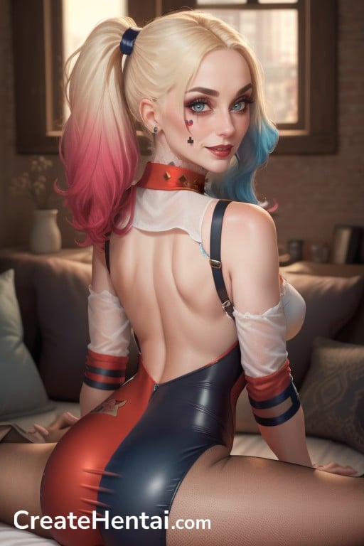 Looking At Viewer Harley Quinn Batman Splits AI Porn