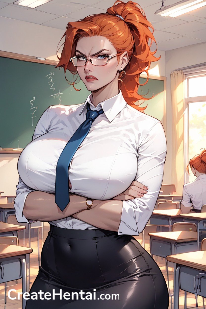 Woman Arms Crossed Teacher Hentai AI Porn