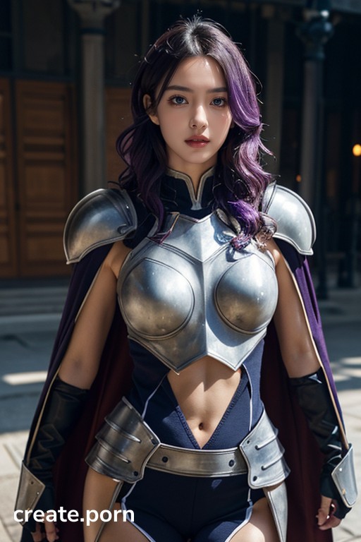 Cape Purple Hair Armor Ai Porn