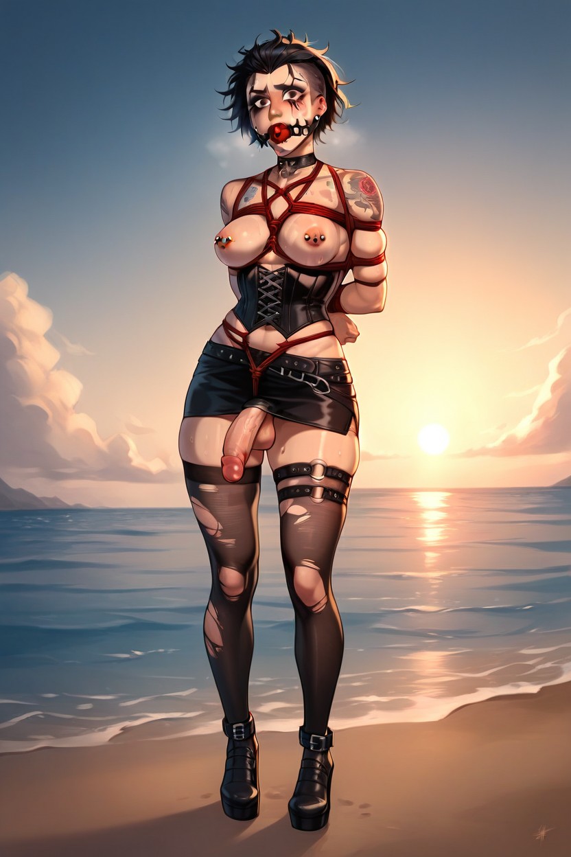 Nsfw Torn Clothes Sunset Ai Porn