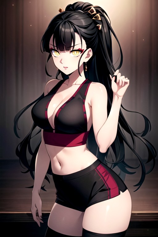 Sporty Shorts Daki Demon Slayer Crop Top AI Porn