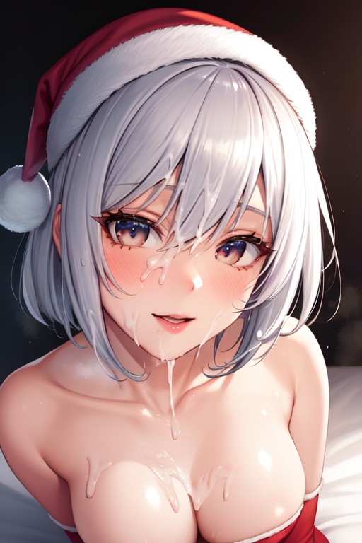 Christmas Cumshot Red Eyes AI Porn