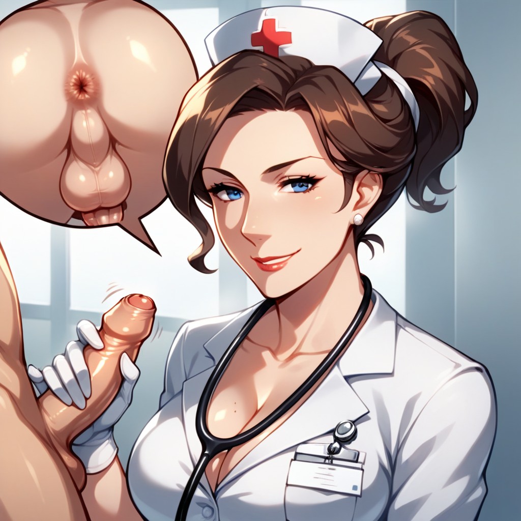 Front View Textured Sweater Woman Full Clothed Woman AI Porn