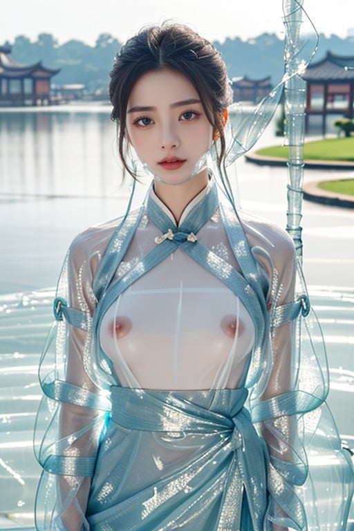 Chinese Hanfu Transparent Clothing Bangs Ai Porn