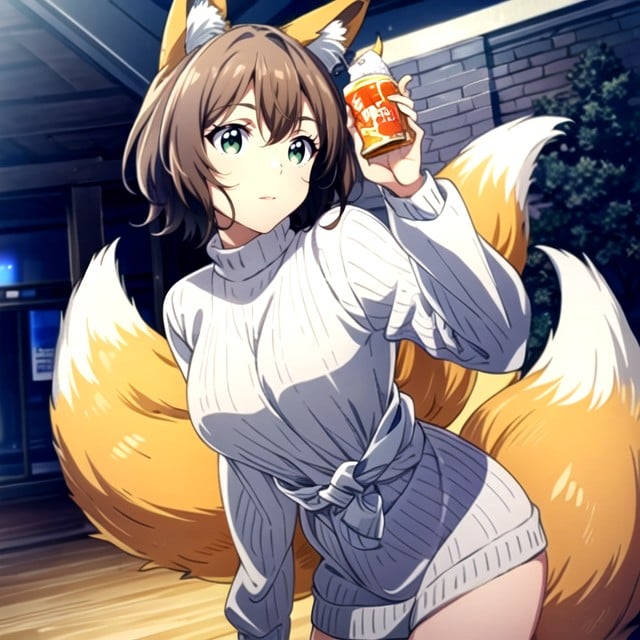 Detailed Screencap Fox Tail In A Sweater AI Porn